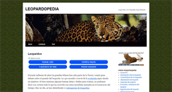 Desktop Screenshot of leopardopedia.com